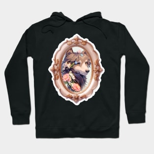 Lone Wolf With Flowers Hoodie